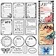 GLOBLELAND ATC Rahmen Hintergrund Transparente Stempel für Scrapbooking Künstler-Sammelkarte Klare Stamps 29.7x21 cm Silikonstempel Für Kartengestaltung DIY Prägung Journaling