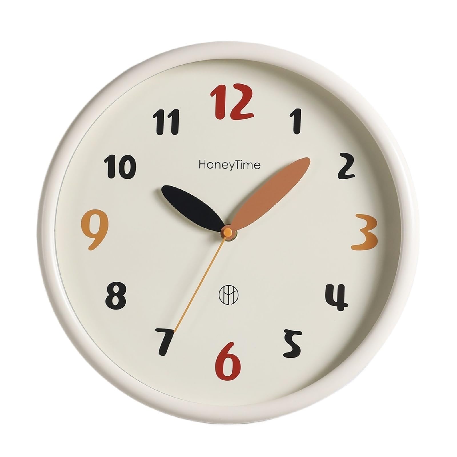 BDFJEDS Wall Clock Modern Round Wall Clock Simple Hanging Watch Silent Quartz Movement Minimalist Home Office Bedroom Decorations(White)