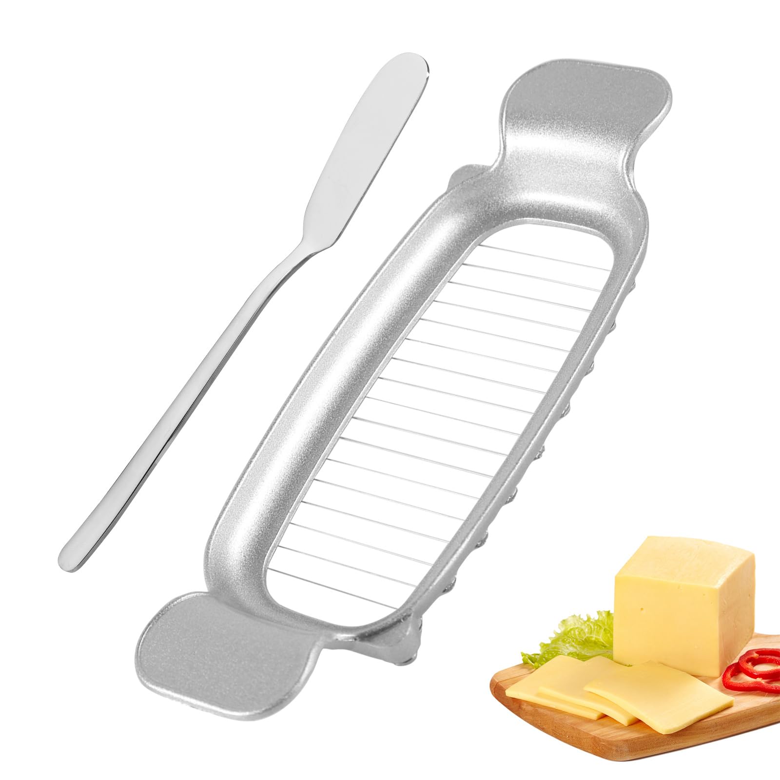 Coupe-fromage en acier inoxydable lasuroa avec spatule à beurre