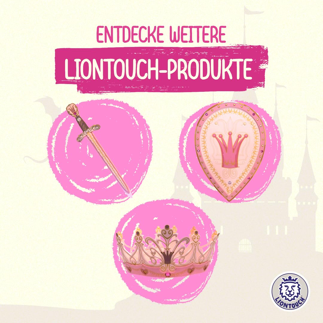 Liontouch 25102 Queen Cape, Queen Rosa / Umhang Elfenprinzessin | Königlicher Umhang für Prinzessinnen, Märchen-Abenteuer, Rollenspiele und Kostümspaß