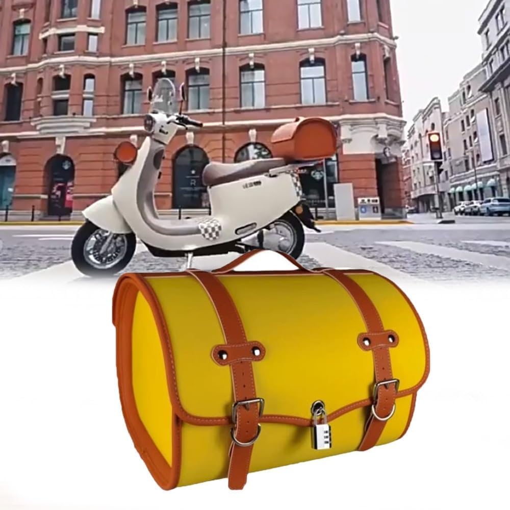 Baúl trasero para motocicleta estuche superior de PU maletero de cuero para viaje G L