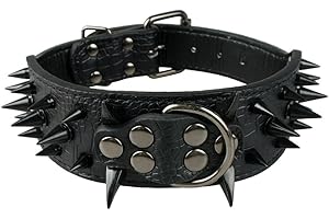 Sharp Spiked Studded Dog Collar: Unleash Edgy Style for Your Canine Companion