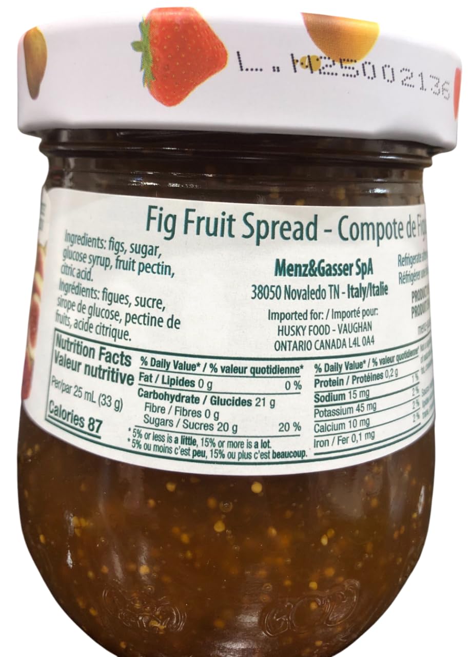 VALUBNDL: Menz & Gasser Italian Fig Jam (2-Pack) – 500ml Total (Two 250ml Jars) – Premium Fig Fruit Spread Confiture – VALUBNDL Signature Bundle - 2