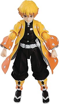Max Factory Demon Slayer Kimetsu no Yaiba Zenitsu Agatsuma Deluxe Figma Action Figure, Multicolor
