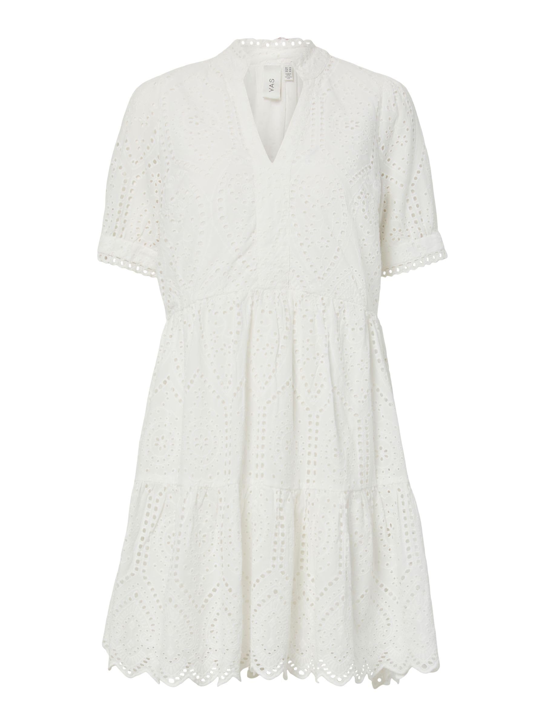 YAS Women's Yasholi SS Dress S. Noos Dress, Star White, S