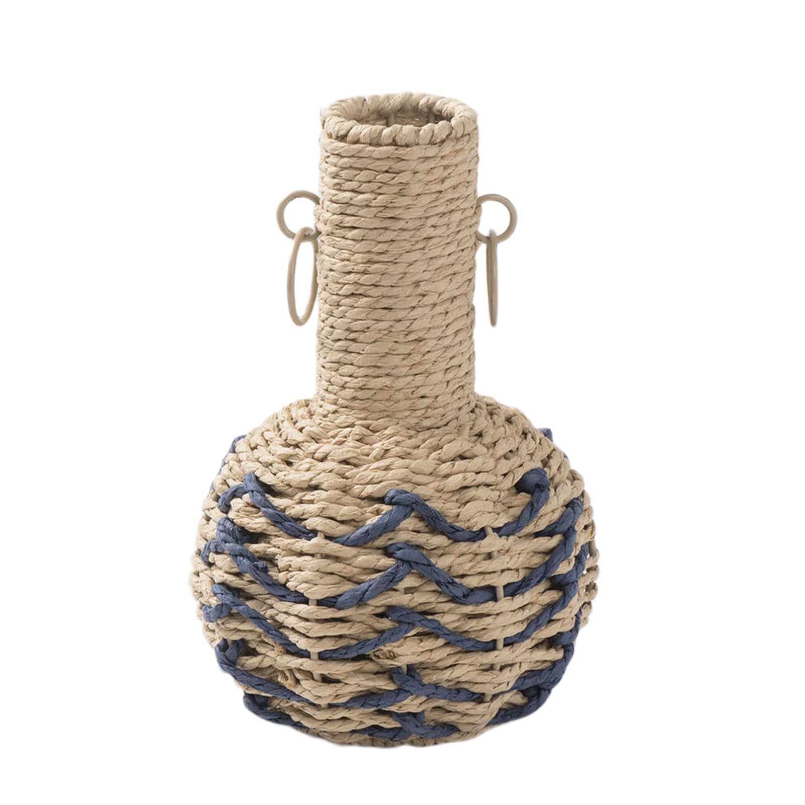 Jazuaiao Handwoven Flowers Vases Decorative Vase Rustics Dried Flower Vases Decors Bohemians Styles Country Vase Centerpieces Decorative Centerpieces