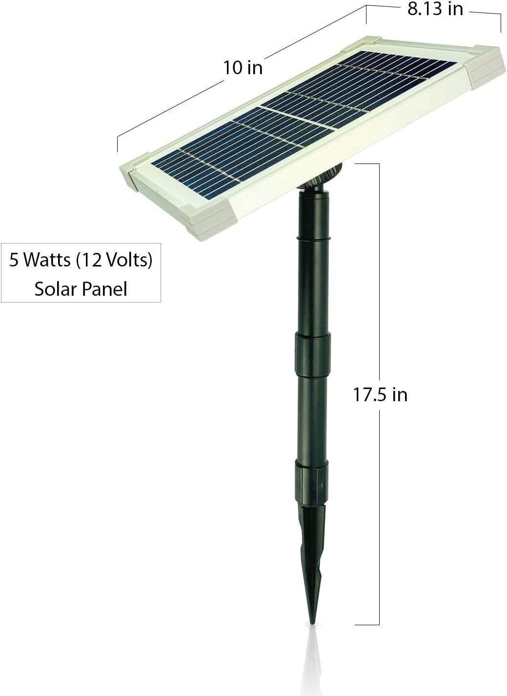 5W Solar Water Pump KIT: DC Brushless Submersible Water Pump 124 GpH with 12V 5W Solar Panel for Birdbath Fountain, Fish Pond, and Garden Water Features (No Backup Battery)