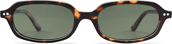 Retro Small Rectangle Sunglasses for Women Men Trendy Narrow Square Sunnies AP3729
