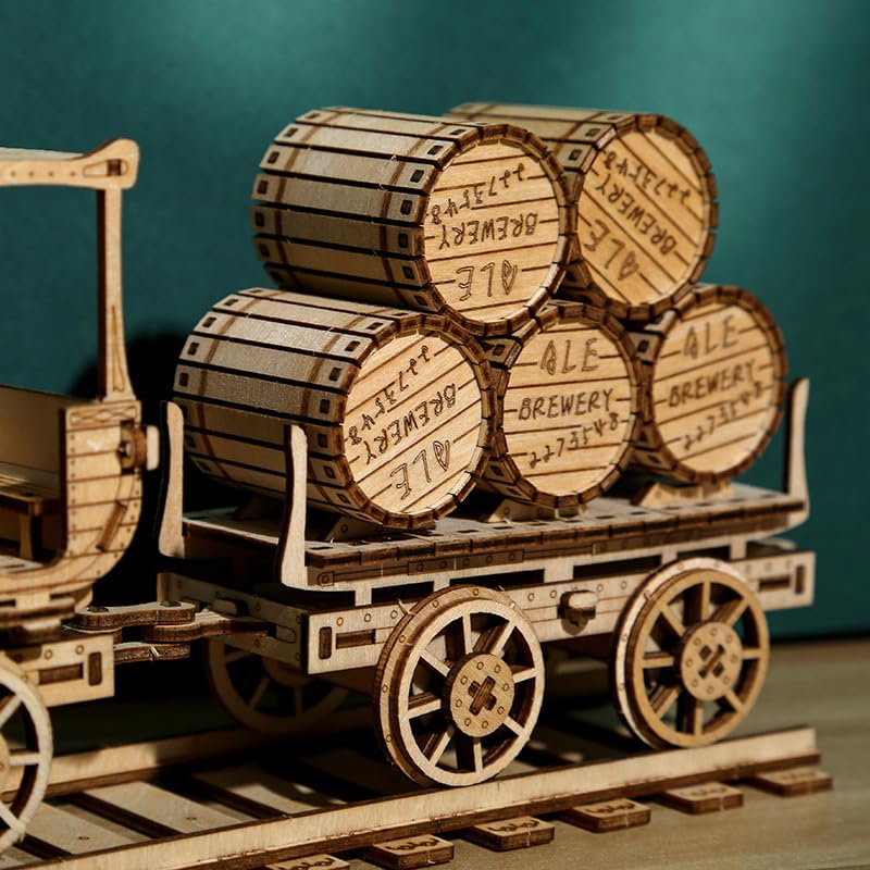Rompecabezas de madera 3D con encaje de precisión para maquetas de camiones de vino 7