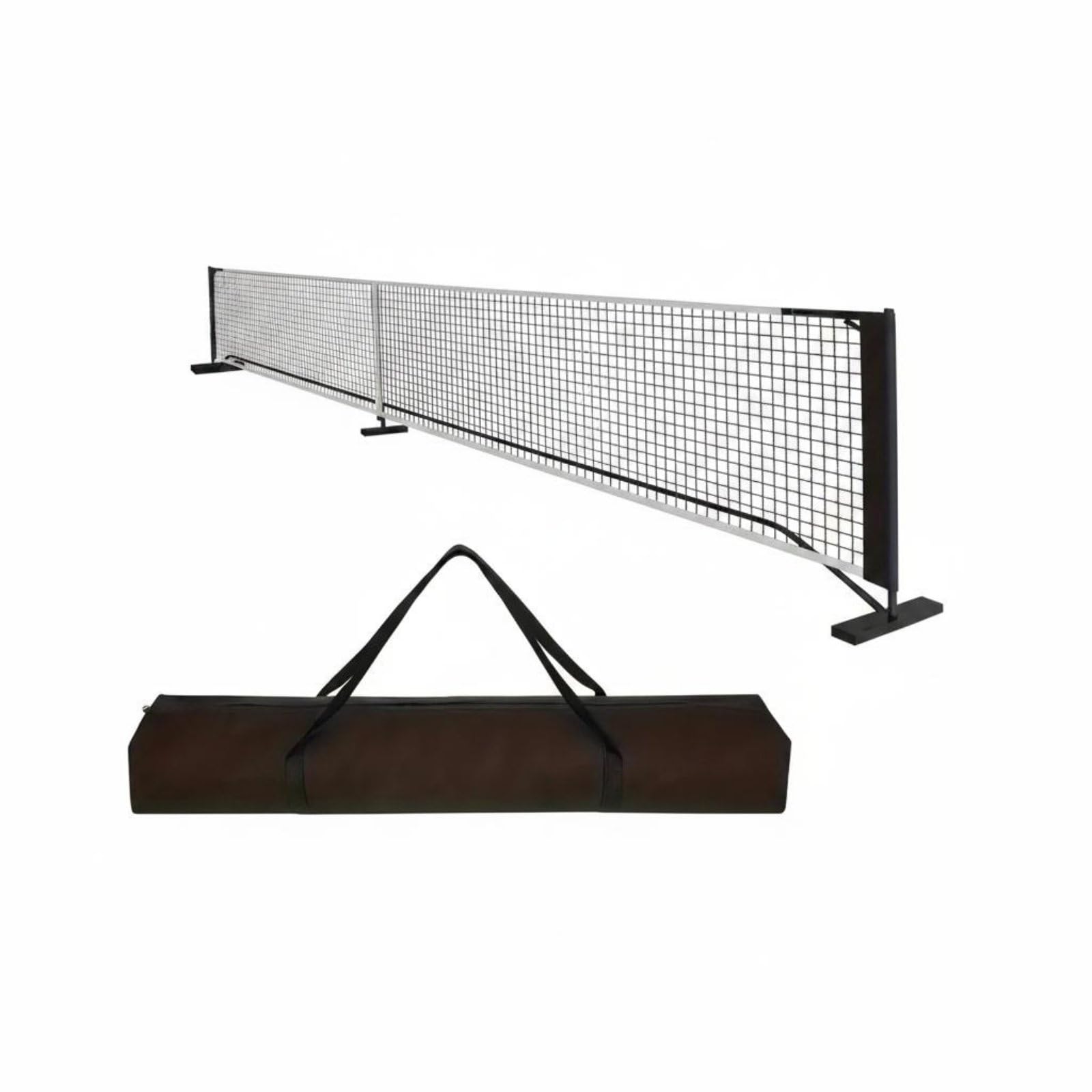 Qianly Rete da Pickleball Portatile Rete da Allenamento Rete Attrezzatura Sportiva con Telaio Smontabile Base Allargata in Poliestere Pe Metallo Adatta per Parchi Palestre Campi Comunitari