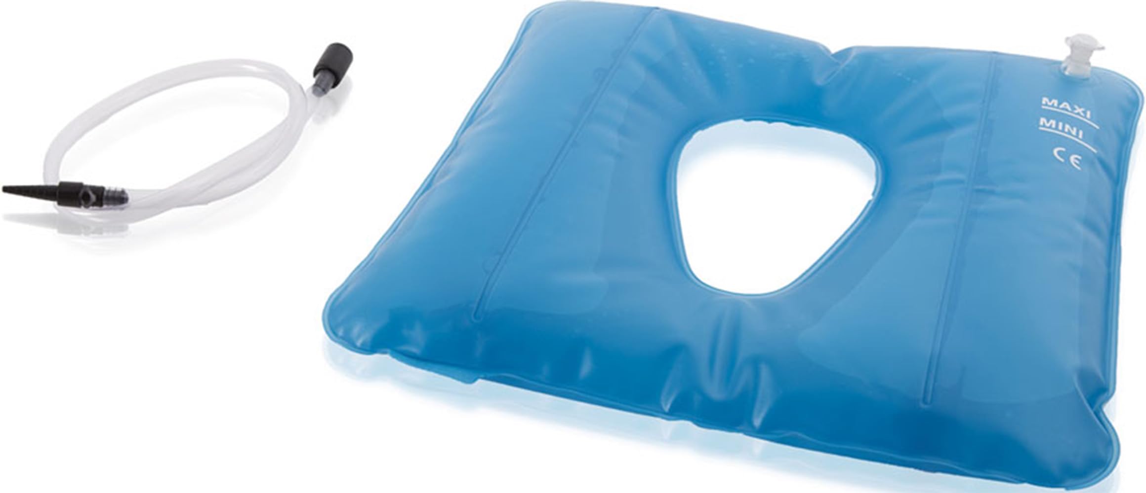 Cuscino Antidecubito ad Acqua, 45x50 cm, PVC Elettrosaldato, Portata 90 kg (Con Foro Centrale)