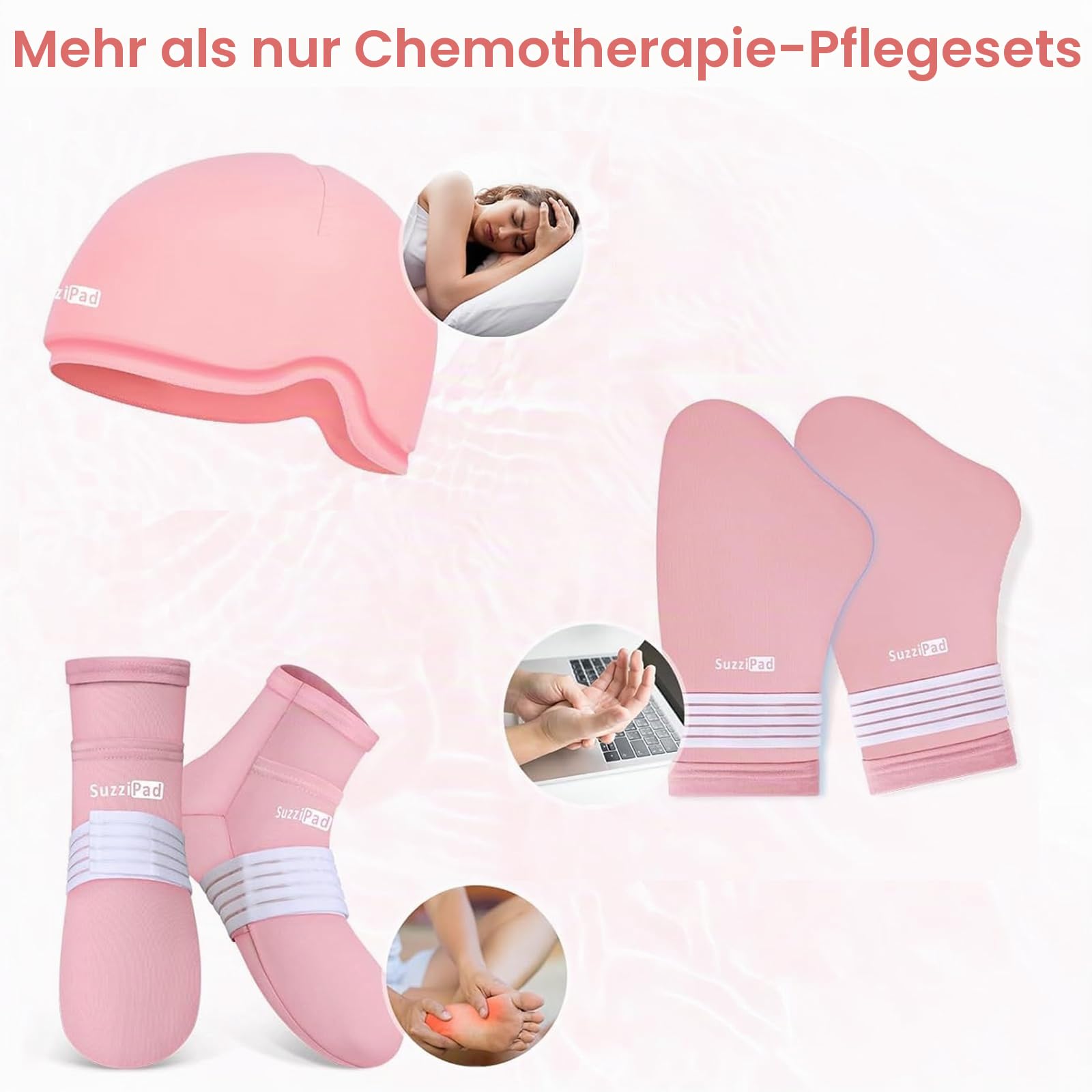 SuzziPad Cold Therapy Socks and Hand Ice Pack, Cold Gloves for Chemotherapy Neuropathy, Ice Caps for Chemotherapy, Chemo Care Package for Women and Men, Ideal for Carpal Tunnel, Foot Pain Relief, L