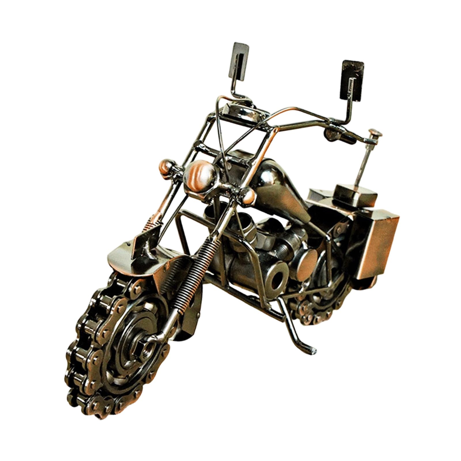 ZEPFJHE Iron Motorcycle Model Statue Motor Figurine Sculpture Iron Motorbike Props for Home Decoration and Gift Giving Metal Motorcycle Model