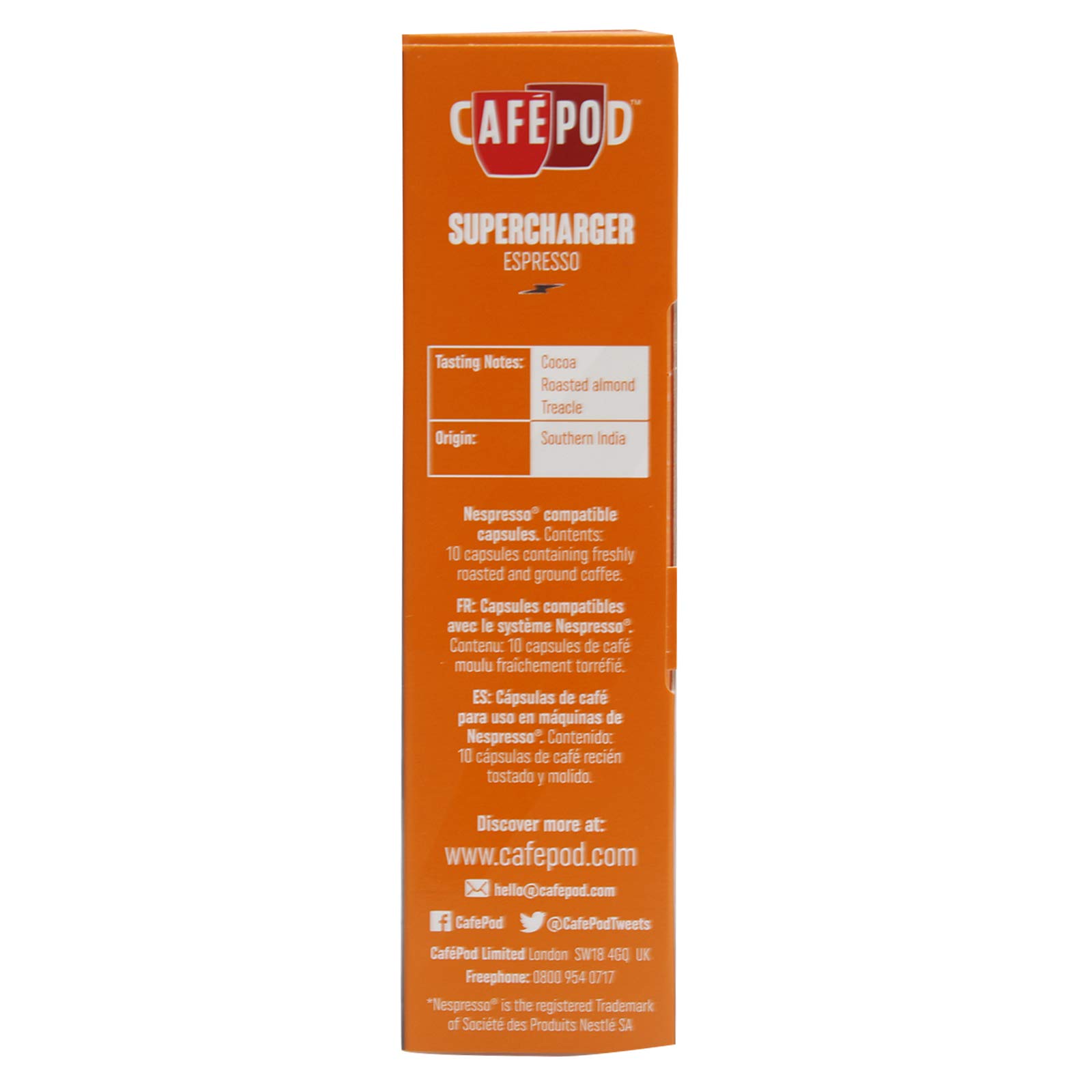 Cafepod Supercharger Espresso - 55 gm 