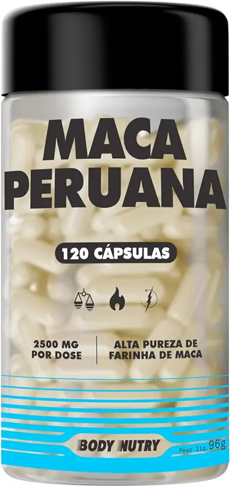 Maca Peruana Premium 2500mg 100% Pura Pote 120 Cápsulas Matéria Prima Importada Para Homens e Mulheres | Energia Resistência