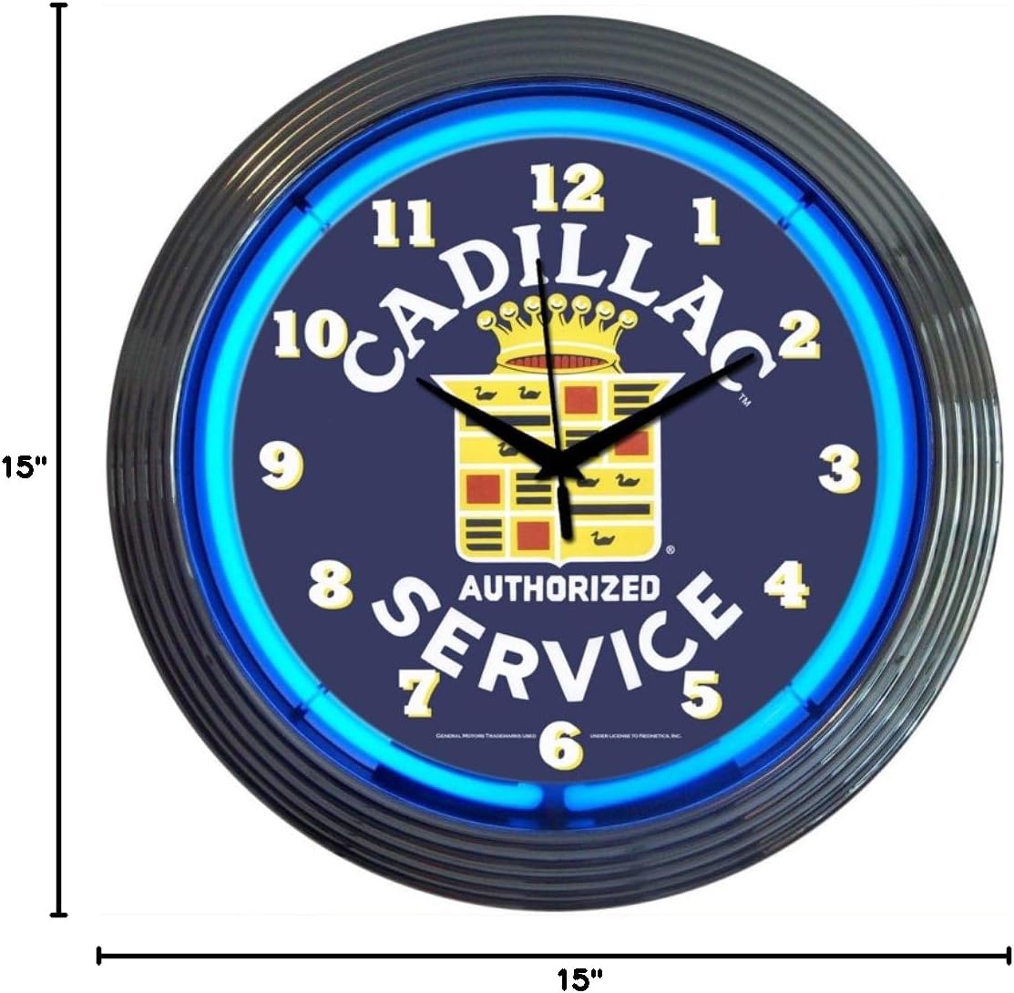 Cadillac Service Neon Clock