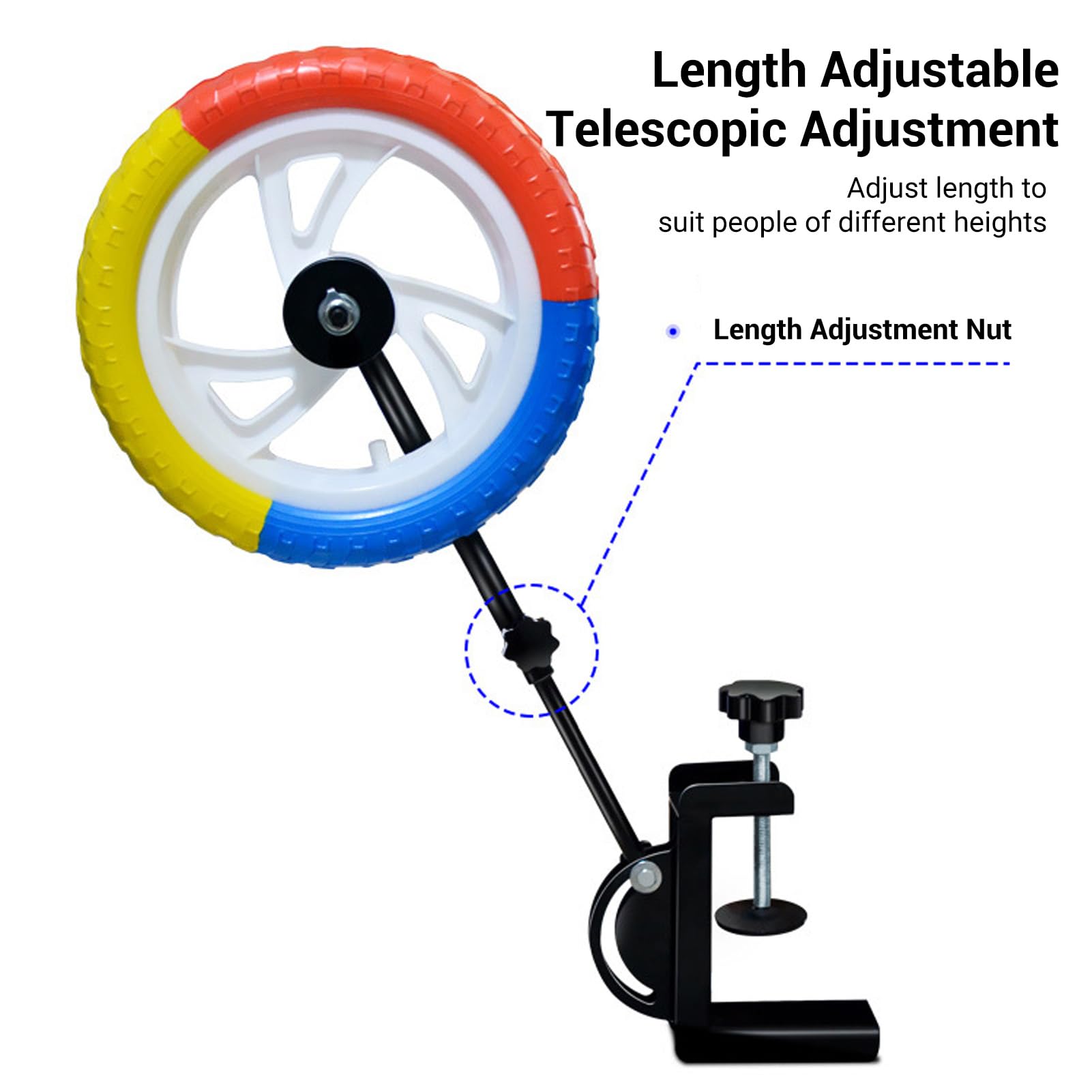 Bewinner Entrenador de Tenis de Mesa para un Jugador, Dispositivo de Entrenamiento Interior con ángulo y Ajustables con Abrazadera para Mesas de hasta 11 Cm, Material de Hierro para Practicar en Casa