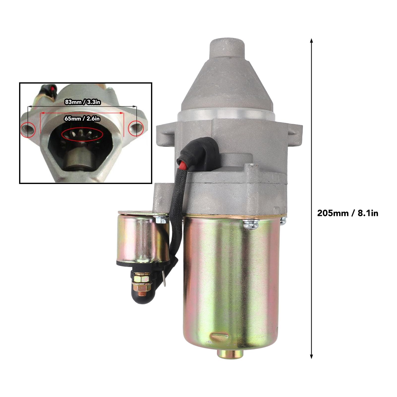Motor de Arranque 14 Dientes 2‑3kw Motor de Arranque de Generador diésel para Accesorio de Cultivador de Bomba de Agua