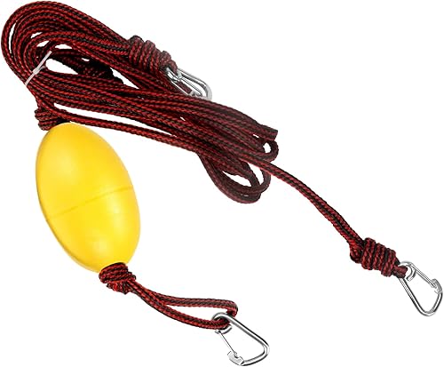 Miniatura 10 de MOOCY Cuerda de flotador doble resistente (6 pies y 12 pies) para arnés de calcetín de deriva, línea de remolque de kayak, cuerda de remolque de