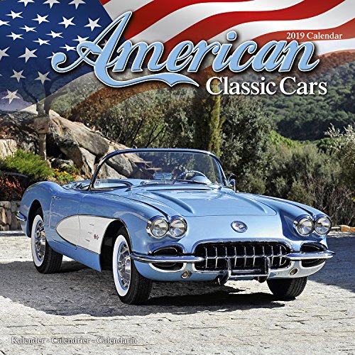 Classic Car Calendar - Muscle Car Calendar - American Muscle Cars Calendar - Calendars 2018 - 2019 Wall Calendars - Car Calendar - American Classic Cars 16 Month Wall Calendar by Avonside
