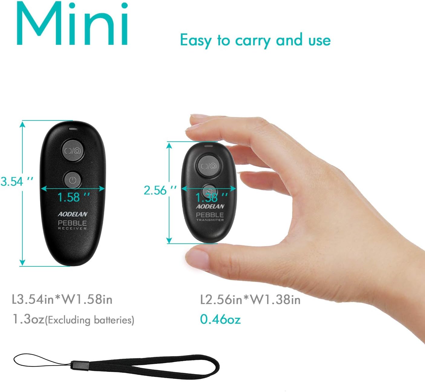 Camera Wireless Shutter Release Remote Control for Canon EOS R5 C, R3, R6, 5D, For Fujifilm GFX 50S II, for Olympus E-M1 Mark III, E-M5 III;Replaces Canon TC-80N3, RS-60E3, Fuji RR-100, Olympus RM-CB2