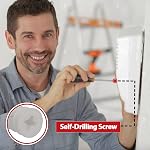 CrimsonMark 50Pcs Self Drilling Drywall Anchors and Screws kit #8 x 1-1/4”- Superb Wall Anchors for Drywall, Holds Upto 75lbs – No Drill Hole Required with These Drywall Screws and Anchors