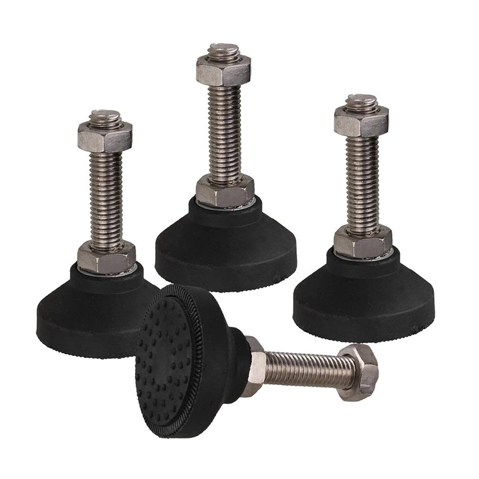 BCJMKDX Adjustable Feet, Threaded Furniture Legs, Machine Leveling Feet, Heavy-duty for Machine Tools, Workbenches, Cabinets and Table Foot Pads(D80*M18*100mm)