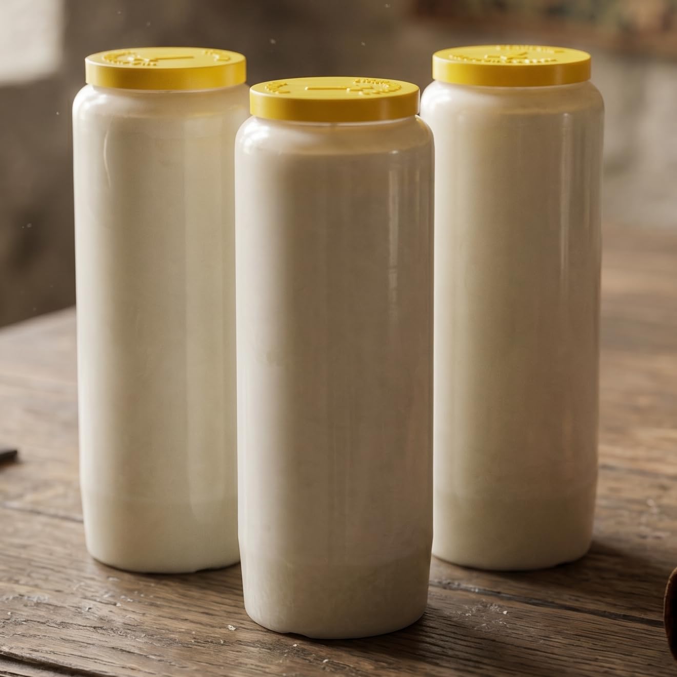 9-Day Long-Burning Candle – Pack of 3, White | Premium Unscented Candle for Memorials, Vigils, and Religious Ceremonies