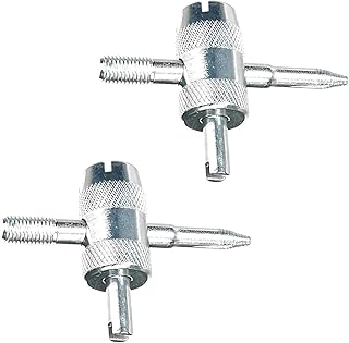 4-Way Valve Core Tool, 4-in-1 Universal Multifunctional Car Tire Valve Stem Removal and Installation Tool, Universal Auto Tire Repair Wrench Puller for Truck, Motorcycle, Bicycle (2PCS)