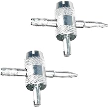 4-Way Valve Core Tool, 4-in-1 Universal Multifunctional Car Tire Valve Stem Removal and Installation Tool, Universal Auto Tire Repair Wrench Puller for Truck, Motorcycle, Bicycle 2PCS