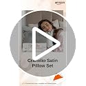 Image of Satin Pillow Cover with Silk Bonnet & 3 Premium Scrunchies - Hair & Skin Care Set for Women - Anti-Frizz Sleeping Combo - Gift Pack (Gray)