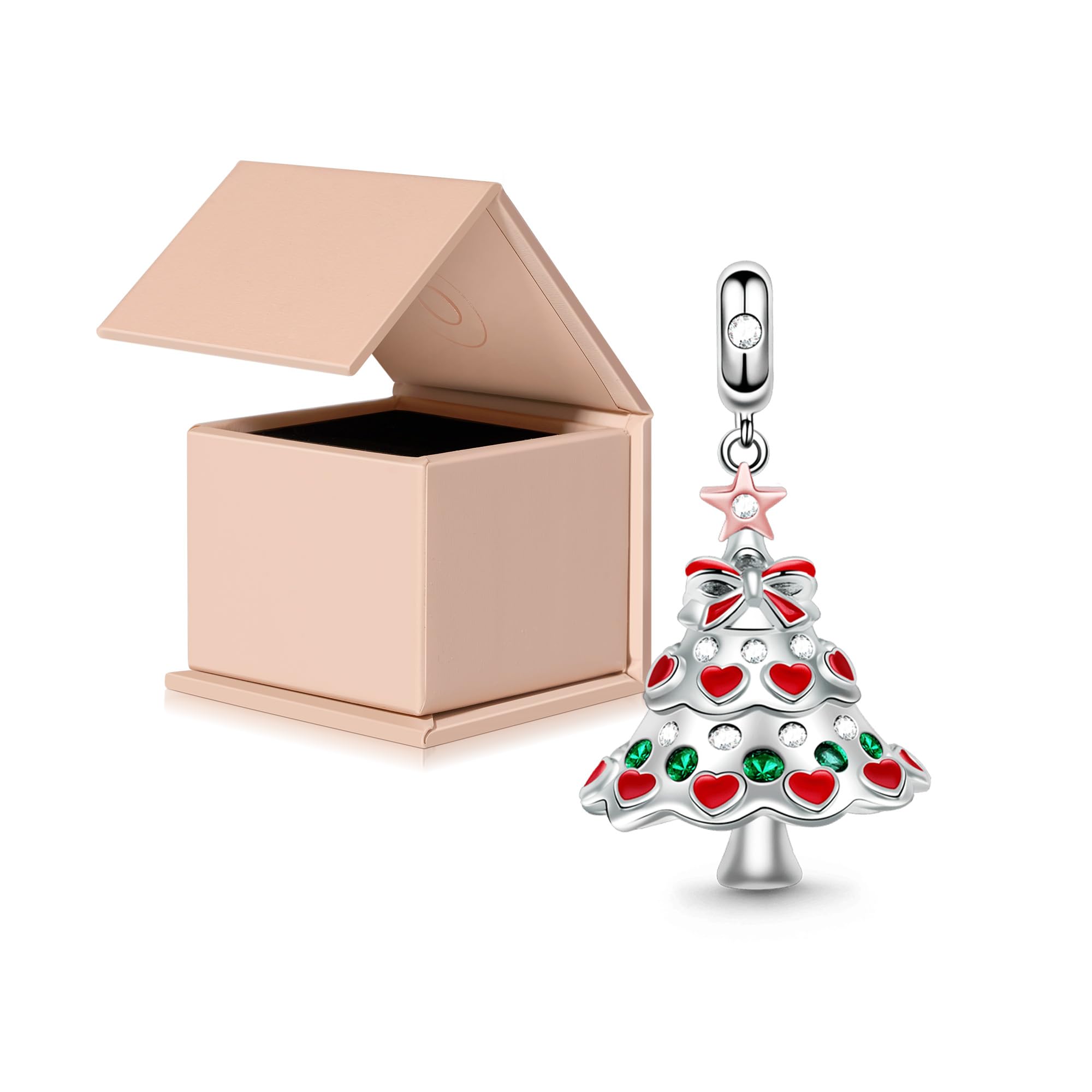 GNOCE Christmas Charm Sterling Silver Pendant Bead
