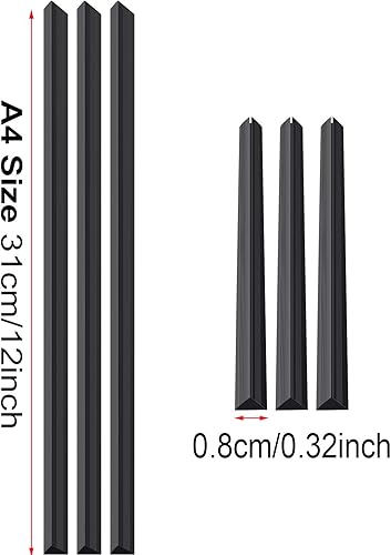 Miniatura 3 de Outus 30 barras de encuadernación con agarre deslizante para portada de informes de oficina, tamaño A4, capacidad de 30 hojas, 12 pulgadas (negro)