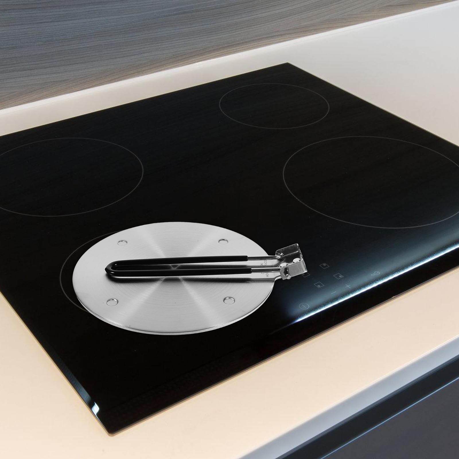 Healifty Difusor de Calor para Inducción Inoxidable Placa de Conducción Térmica Plegable y Gruesa Adaptador para Estufas de Gas y Cocina Eléctrica para Cafeteras y Utensilios