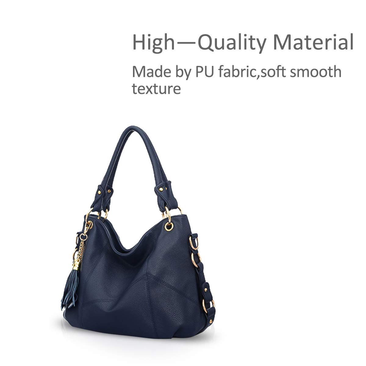 NICOLE & DORIS Bolso de Mano para Mujer Bolso de Mensajero Hobo Bolsos de Hombro de Cuero Suave Bolsos Cruzados Bolsos de asa Superior con Borla