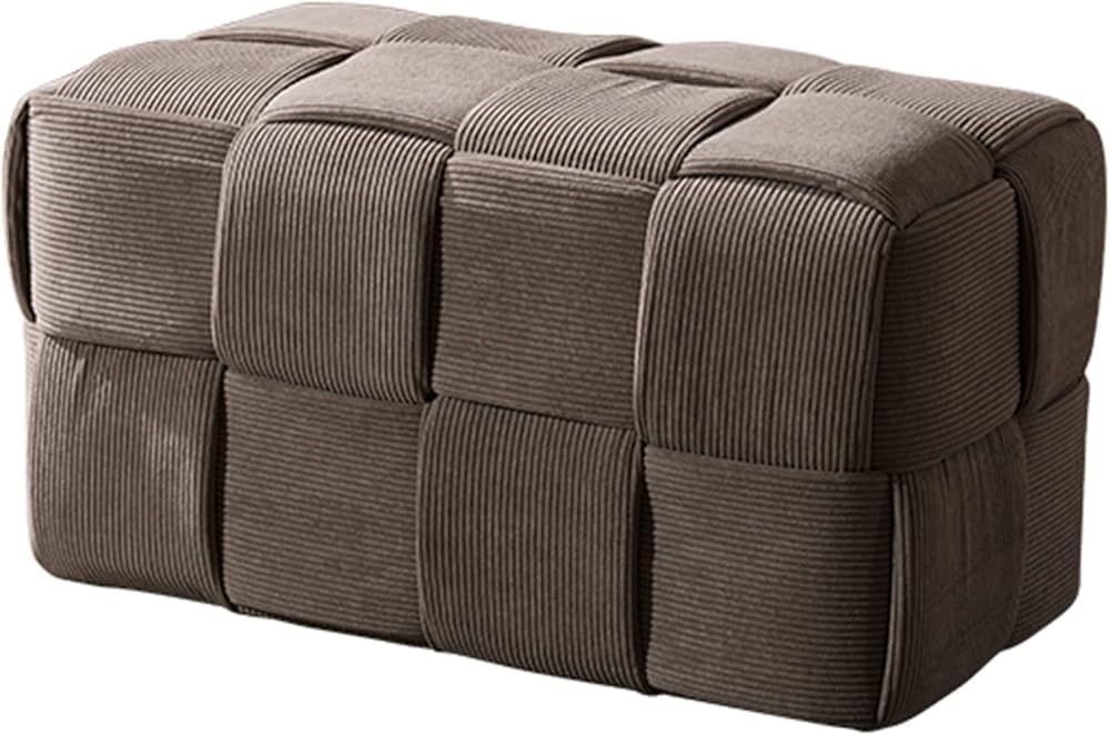 Tabouret de Coiffeuse en Velours Fait Main | Pouf de Salon Luxe