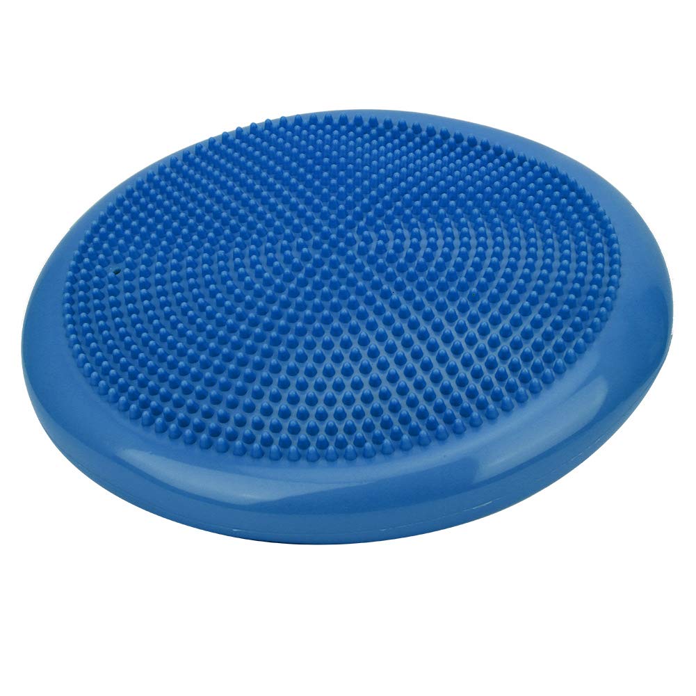 Socobeta Coussin Oscillant de Yoga, Coussin Efficace D'équilibre de stabilité de Base pour Enfants Atteints de TDAH, Bleu, 13,4 Pouces de Diamètre (Diamètre 34)