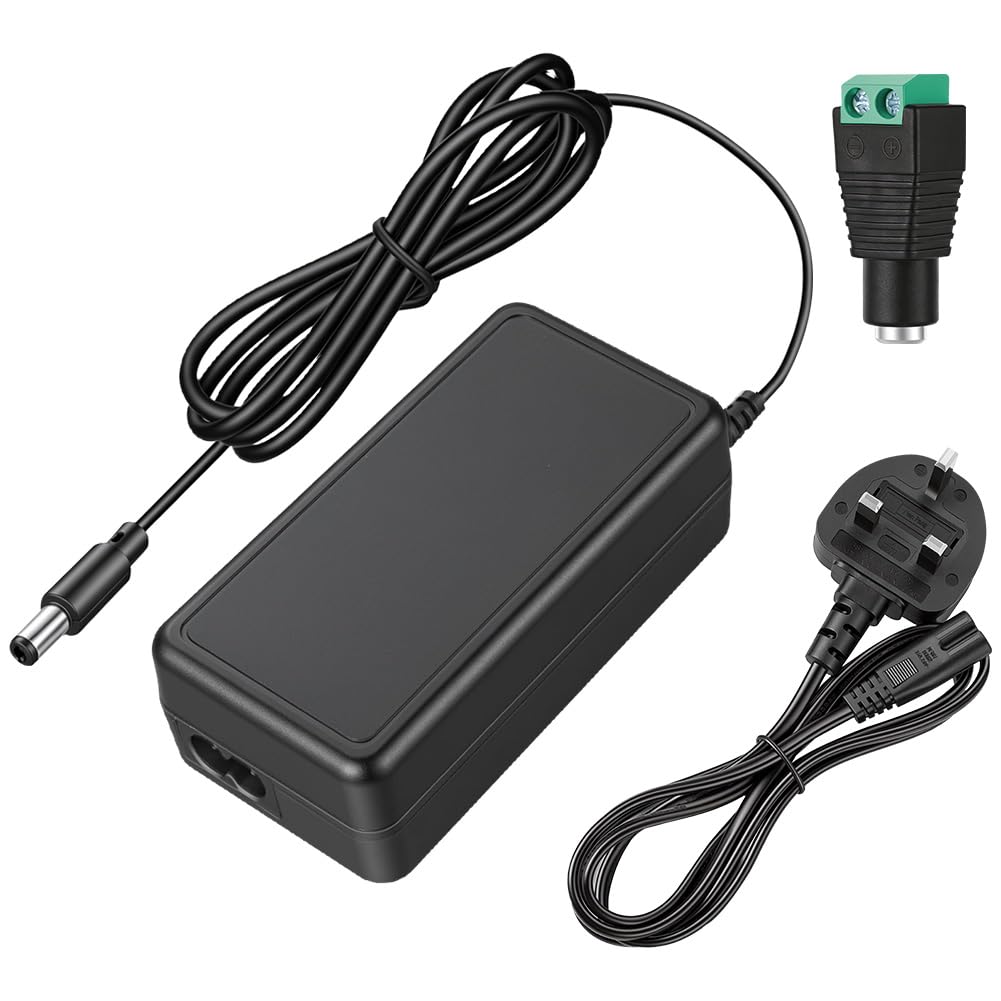 URAQT 12V 5A 60W LED Power Supply, AC100-240V to DC 12V Power Adapter, Low Voltage Transformer with 5.5x2.1mm DC Plug for LED Strip Light LCD, Monitors, CCTV Camera and More