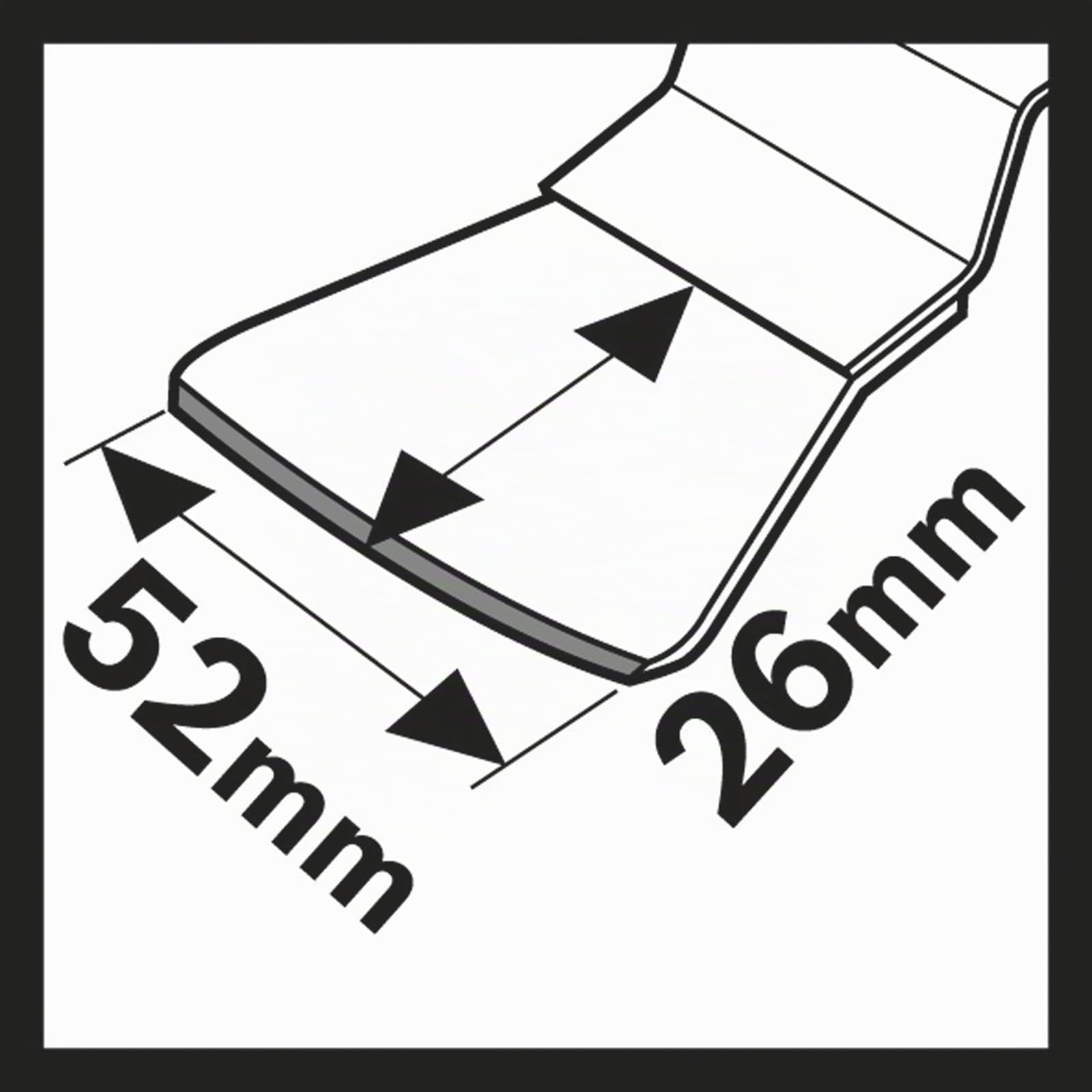 Bosch Professional 10x Spatule ATZ 52 SC (matériaux solides et fragiles, Largeur 52 mm, Accessoire Outil multifonction)