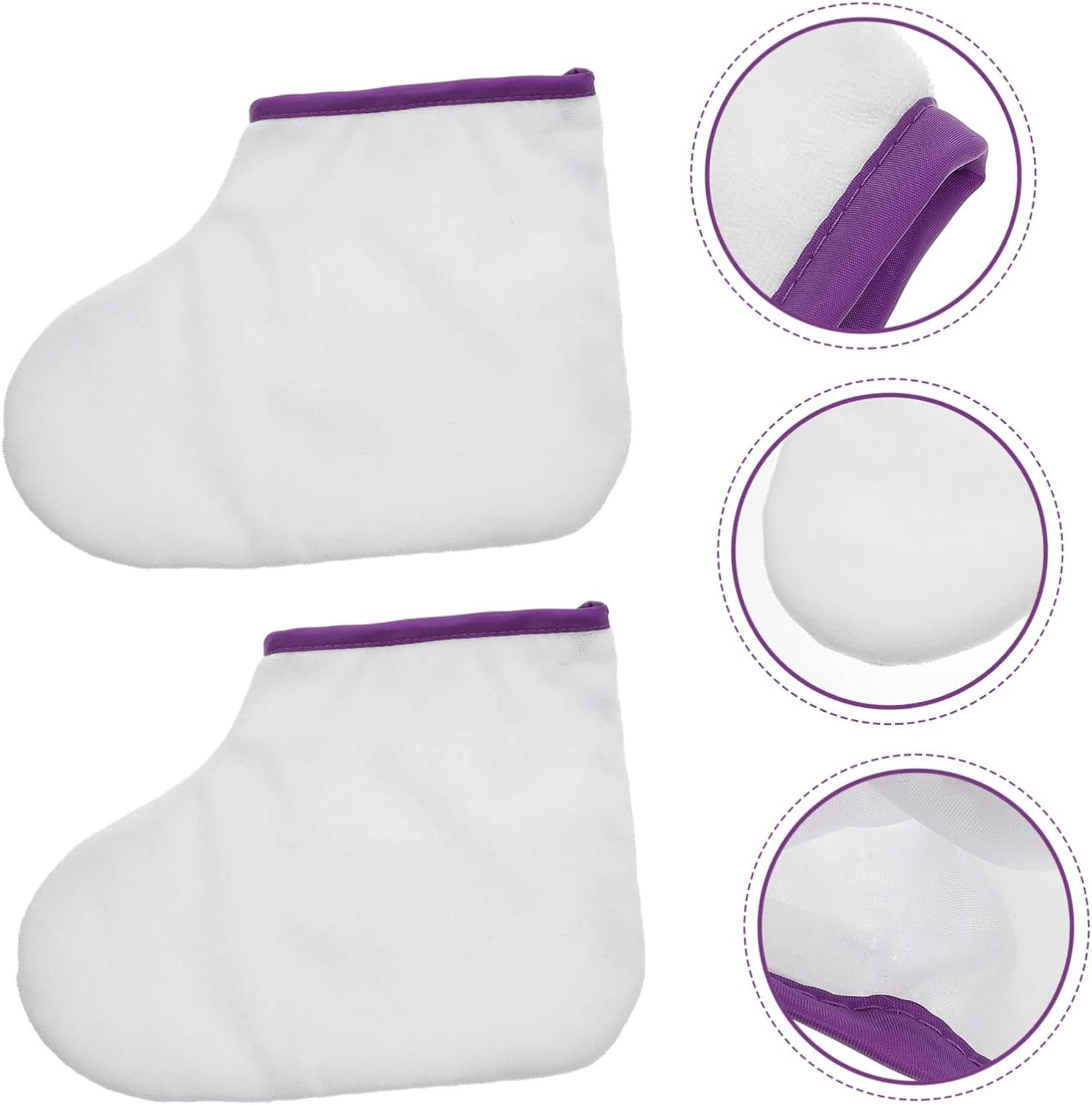 Didiseaon Beauty Paraffin Wax Therapy Foot Wraps 1 Pair Thick Moisturizing Foot Cover for Dry Skin Care and Relaxation