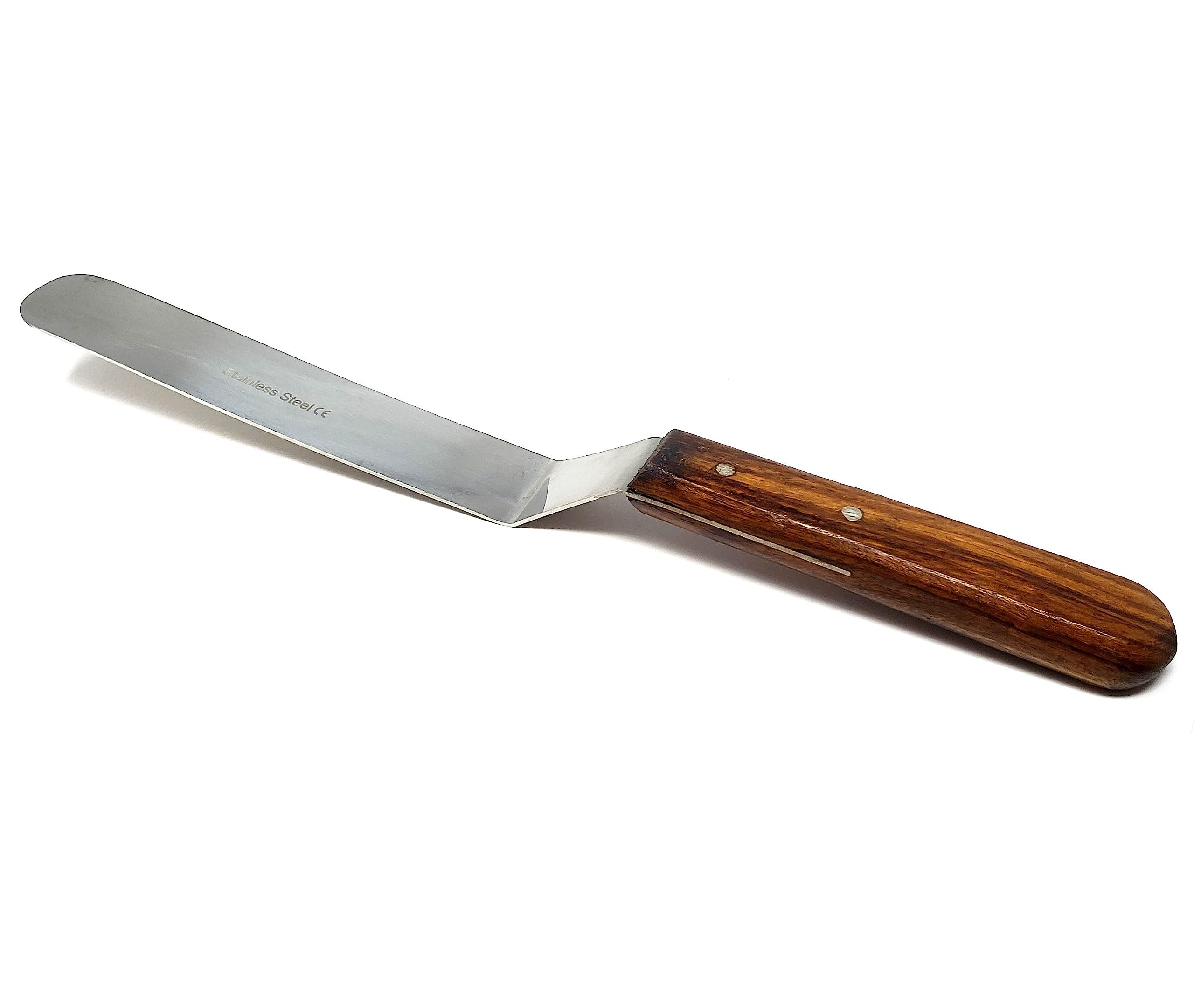 A2Z Scilab Brand Engineering Classic Offset Caulk Tooling Spatula, Stainless Steel (6 Inch Long Offset Blade)