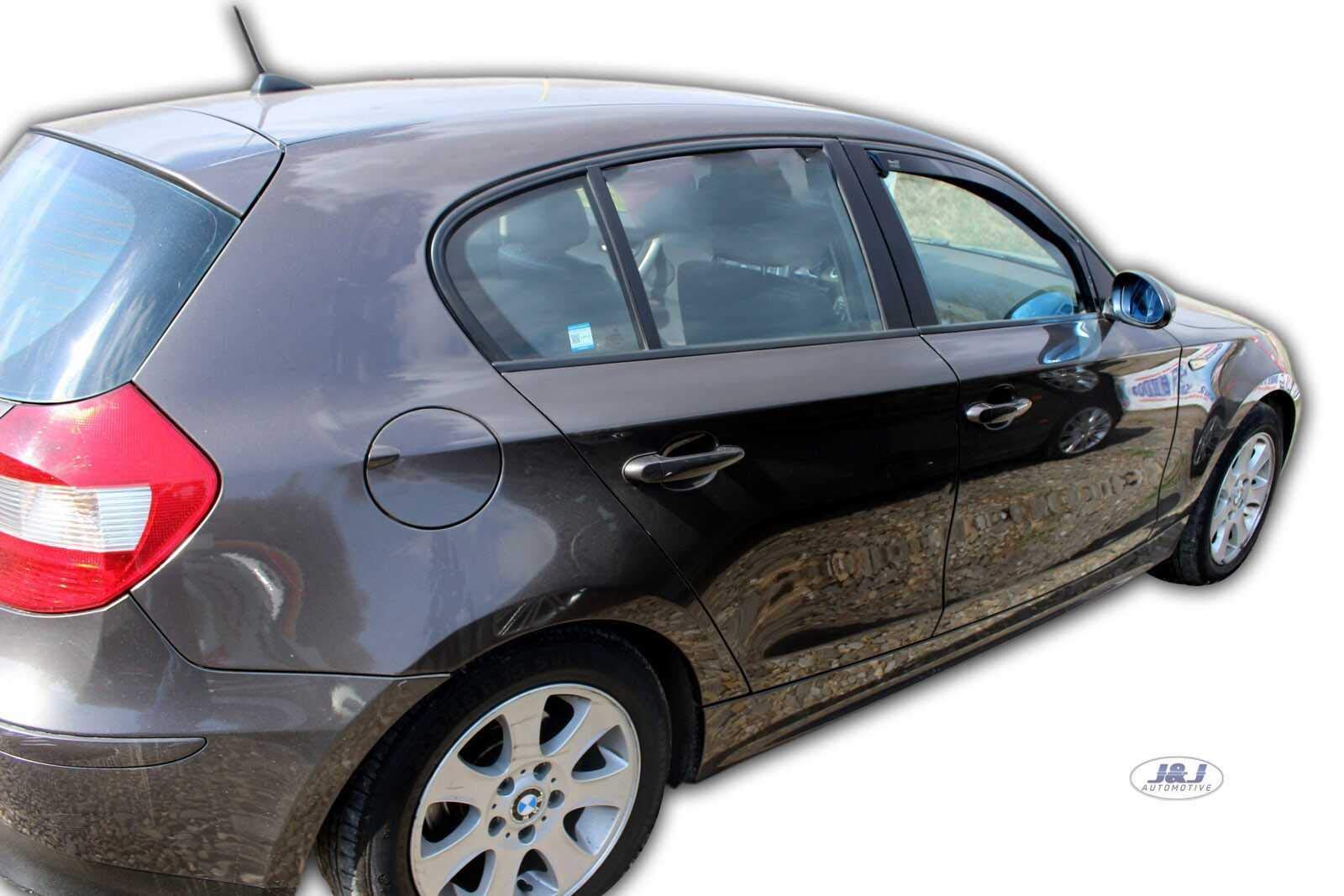 J&J AUTOMOTIVE Deflettori d'Aria per BMW 1 Series E87 5-Porte Berlina 2004-2011, Set da 2 Pezzi, Nero Fumé Oscurato Heko