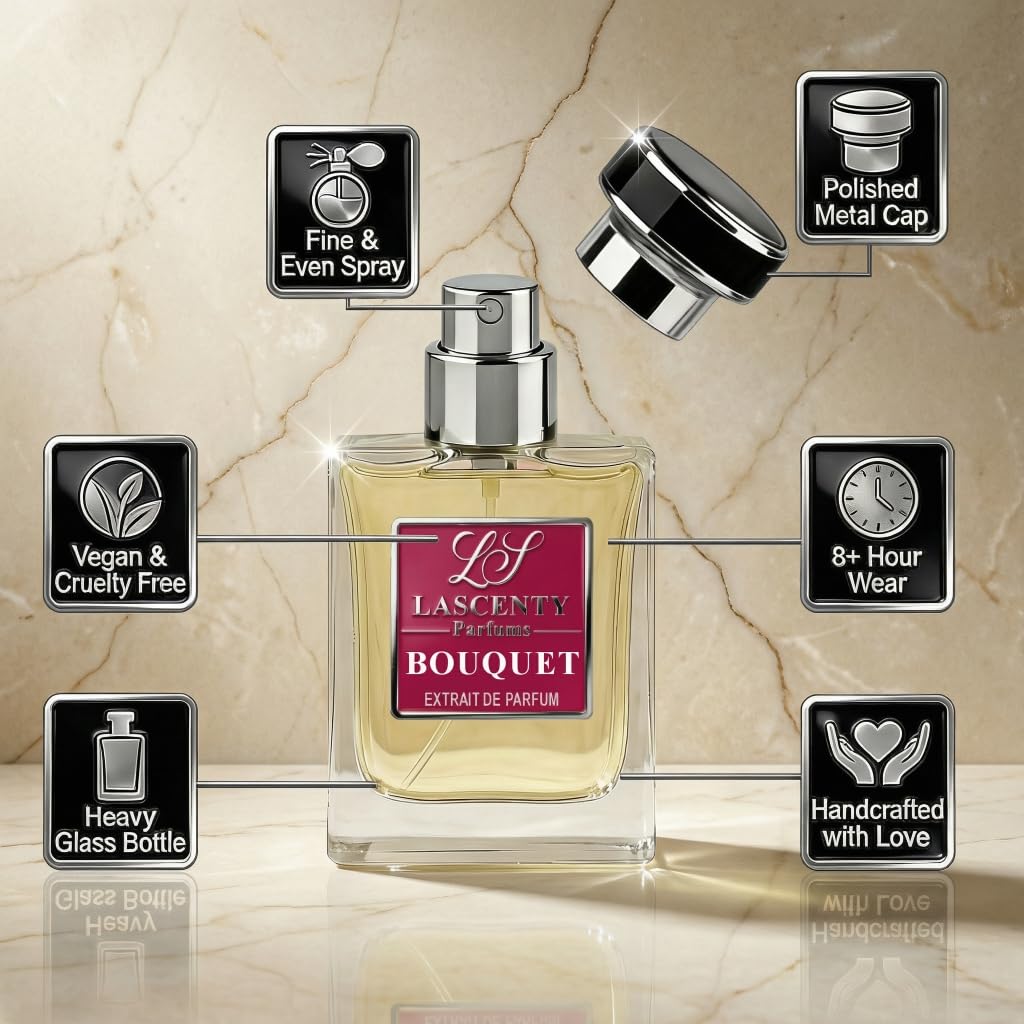 BOUQUET Comparable to SUPREME BOUQUET perfume for Women (1.7oz / 50ml) | Extrait de Parfum | Long-Lasting Floral Amber Musk Scent | Signature Luxury Fragrance - Image 8