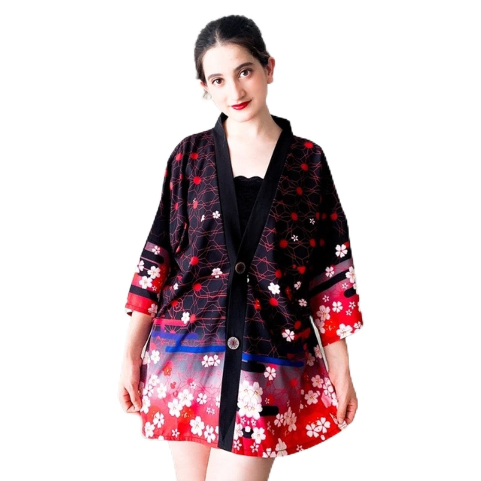 SARGE SARGE Kimono Mujer Haori Yukata Mujer Kimono Japonés Cárdigan Cosplay Kawaii Camisa de niña Suave Japón Ropa Mujer # 39; S Camisa de Kimono