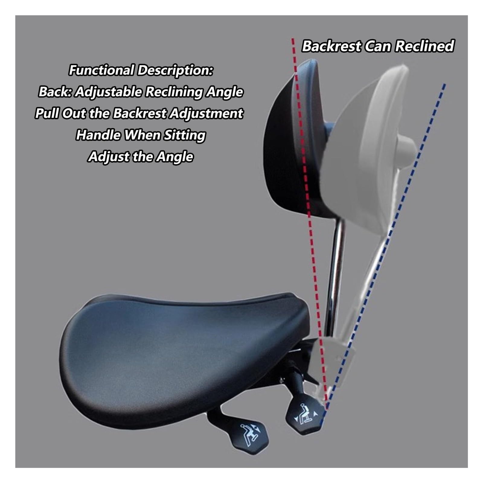 Silla Tipo Silla de Montar Ajustable con Respaldo Giratorio y Dos Opciones de inclinación, Estilo Silla de Montar con Asiento Dividido para clínica, Hospital y Farmacia (A2 54~74CM)