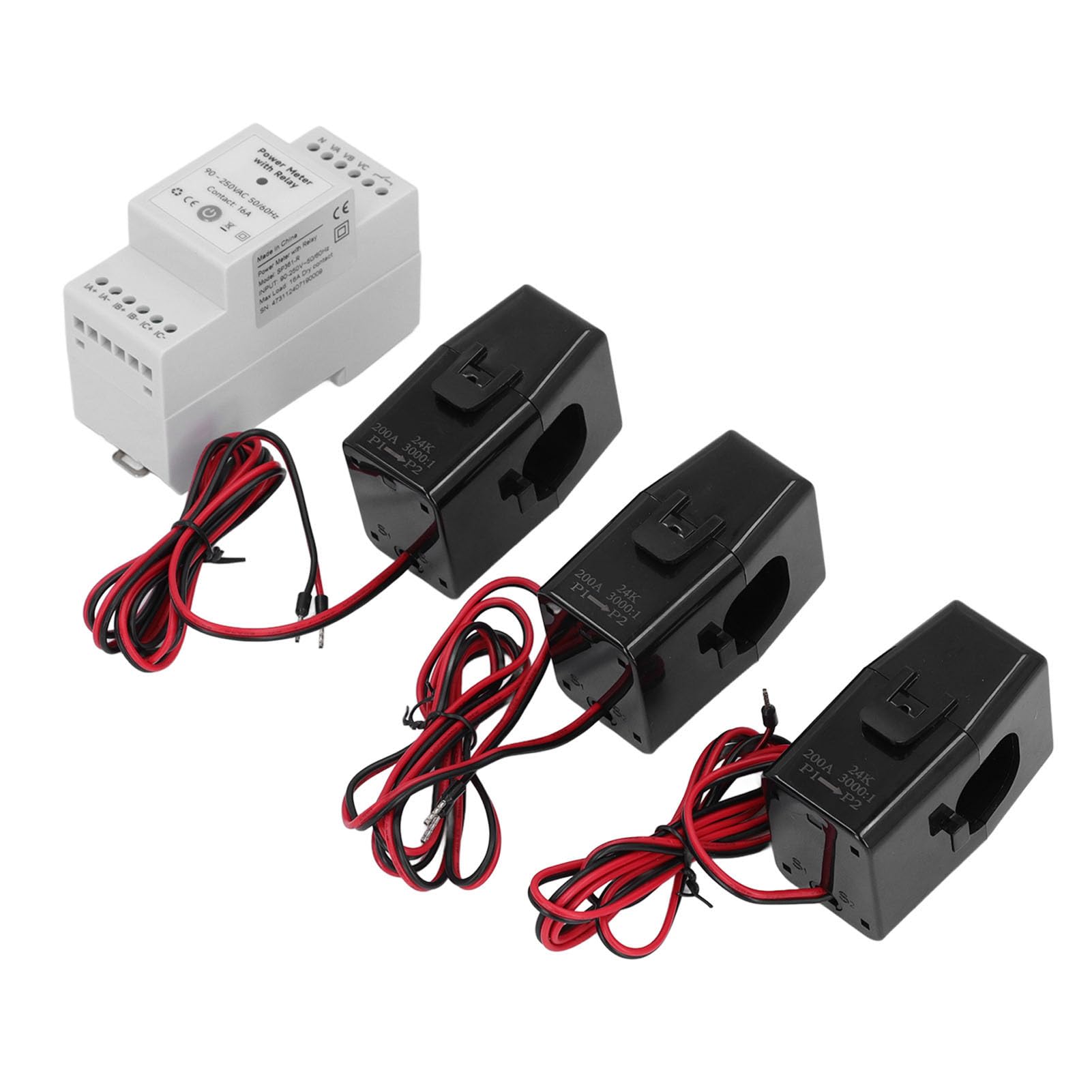 Medidor De EnergíA Inteligente Con Interruptor Con Pinza De 3 200 A, Control Mediante AplicacióN MóVil, Medidor De EnergíA TrifáSico De 4 Cables Para Solar Fotovoltaico