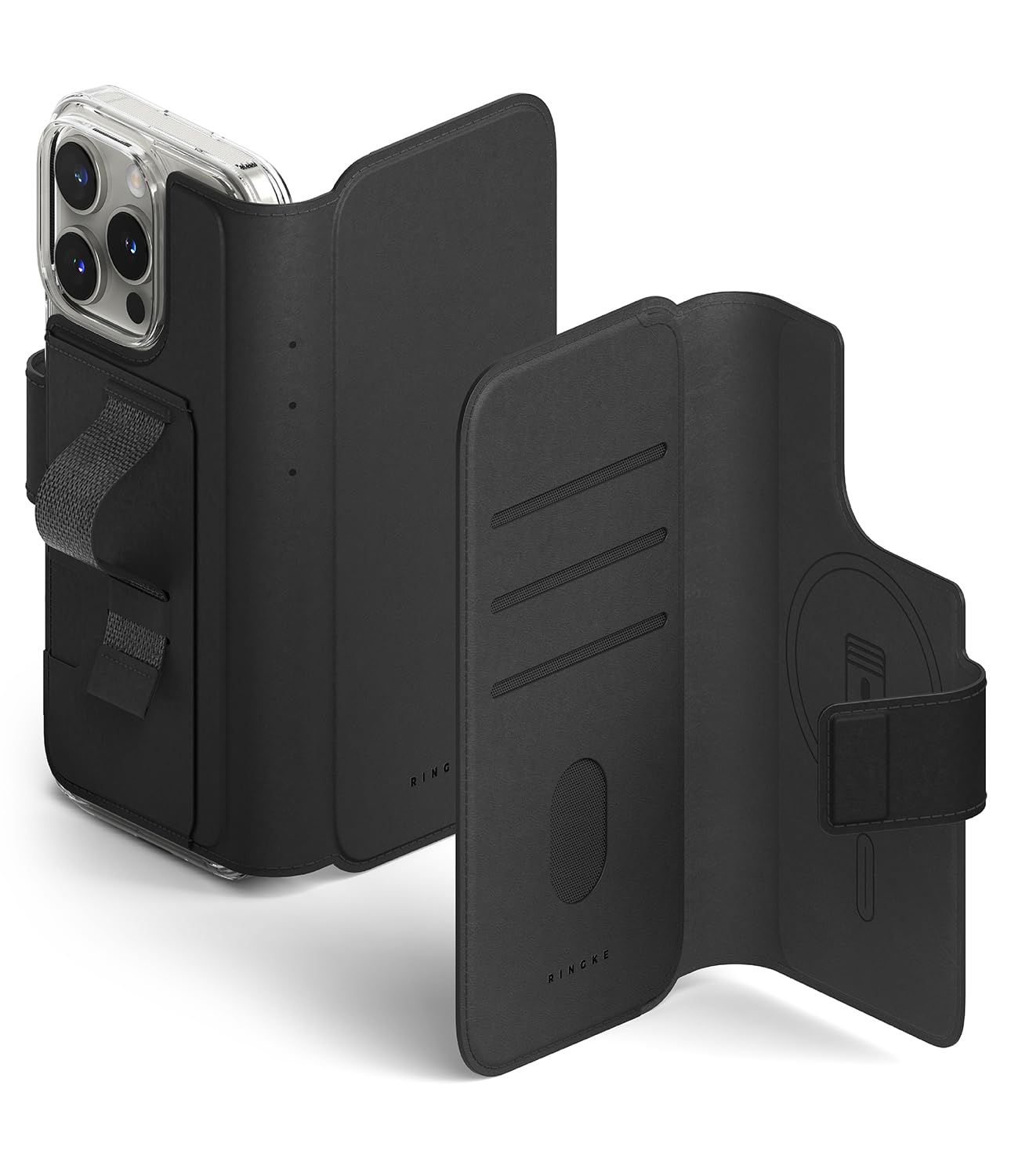 Pochette cartes compatible coque MagSafe Ringke iPhone 16 Pro Max noir - 8