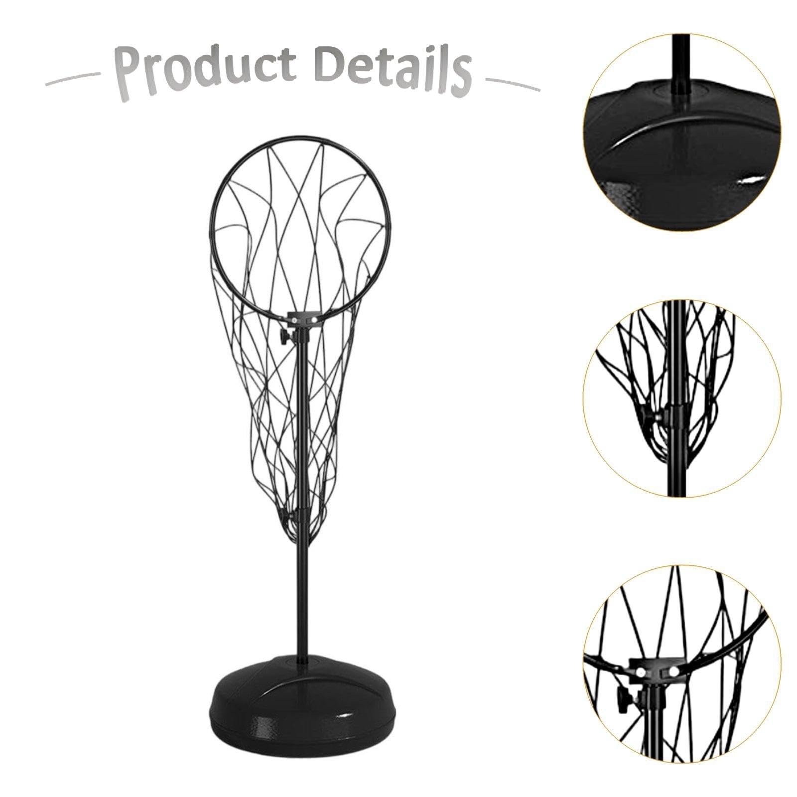 Cestino da Portatile per Allenamento in Giardino con Struttura in Metallo Resistente alla Ruggine, Nylon Multistrato E Supporto