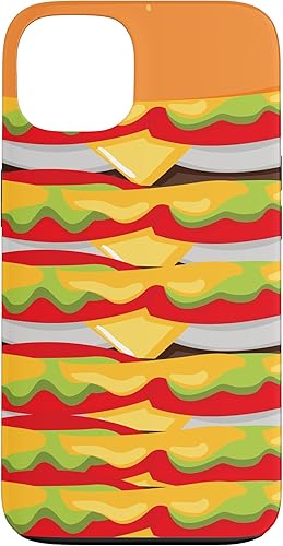 Estuche para iPhone 13 Tower Hamburguesa Hamburguesa Deliciosa Bocadillo Lindo Amante de la Comida