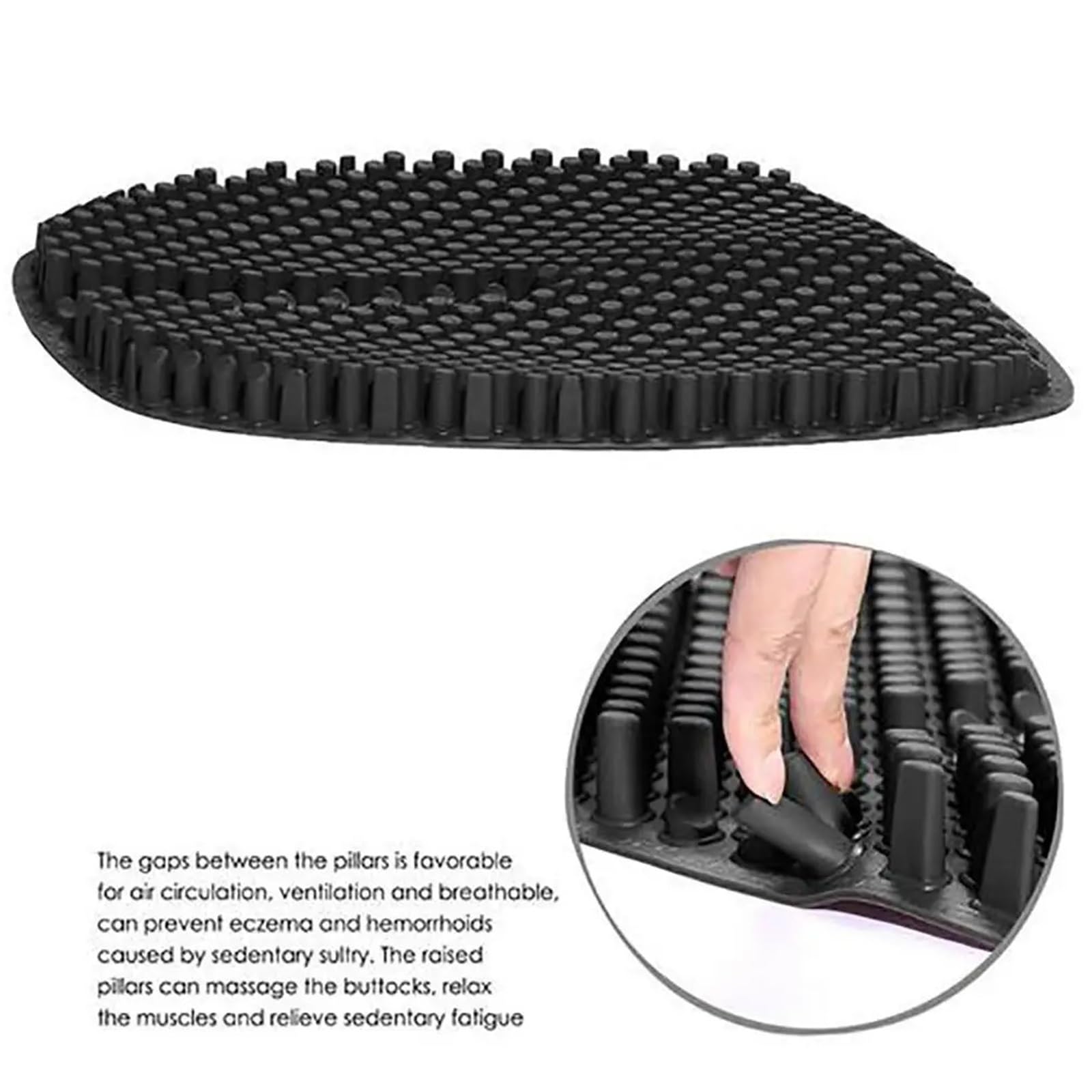 Cuscino Auto Guidatore Home Office Car Gel Massaggio Sedia antiscivolo Divano Tappetino for sedile Morbido e traspirante Cuscino in gel for in silicone
